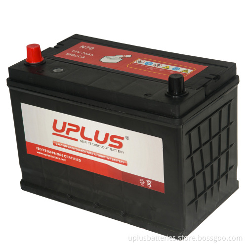 N70 Mf Lead Acid Battery 12V Maintenance Free Car Battery